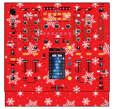Pioneer DJ DJM 2000 Skin X-MAS Red Snowflakes